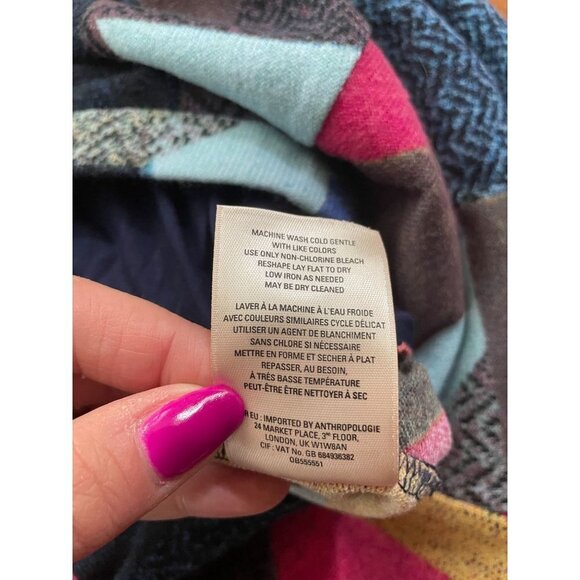 Maeve Anthropologie Colorblock Mini Skirt Flared A-Line Pleated Lined Stretch S - Picture 8 of 8